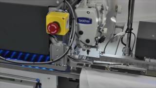 Automatic sewing machine for making darts on a women's blouse BASS 5900 ASS video