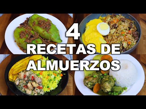 4 ALMUERZOS FÁCILES Y DELICIOSOS | Recetas Peruanas | Sabroso