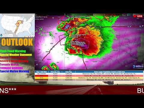 DOUBLE HEADER: PDS Tornado Warning+ Tornado Warning OK 4/19/23 (NWR) EAS's#1144/1145 (LARGE TORNADO)
