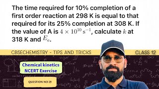 The time required for 10% completion of a first order reaction at 298 K is equal to that required