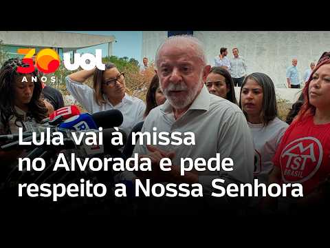 Lula vai à missa com Janja no Alvorada, diz que ‘Nossa Senhora está sendo ofendida’ e pede respeito