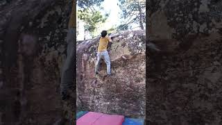 Video thumbnail de La huella del jabalí, 7b+. Albarracín