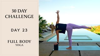Full Body Yoga Stretch & Strengthening for Tension Relief | 30 Day Yoga Challenge