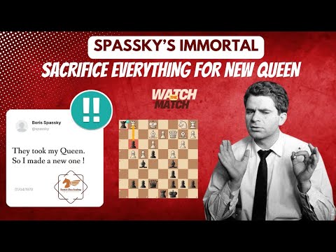 Spassky's Immortal: Sacrifices Everything, Wins with a New Queen! | A Tribute to a Chess Legend