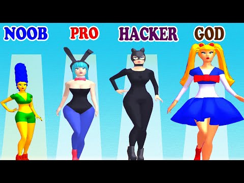 NOOBvsPROvsHACKERvsGOD in Girl Attack vs Jelly Clash 3D - Join & Clash - Which game do you like?