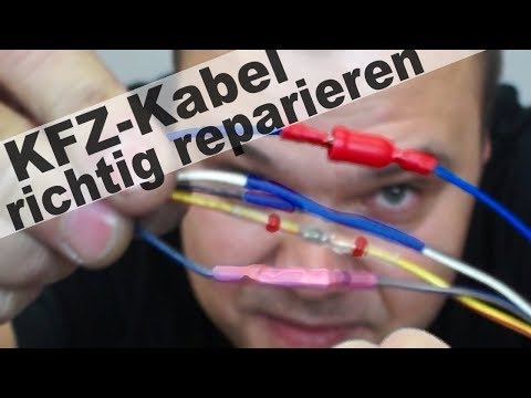 Auto Kabel richtig reparieren, löten, Crimpen, Quetschen und Kabel verbinden