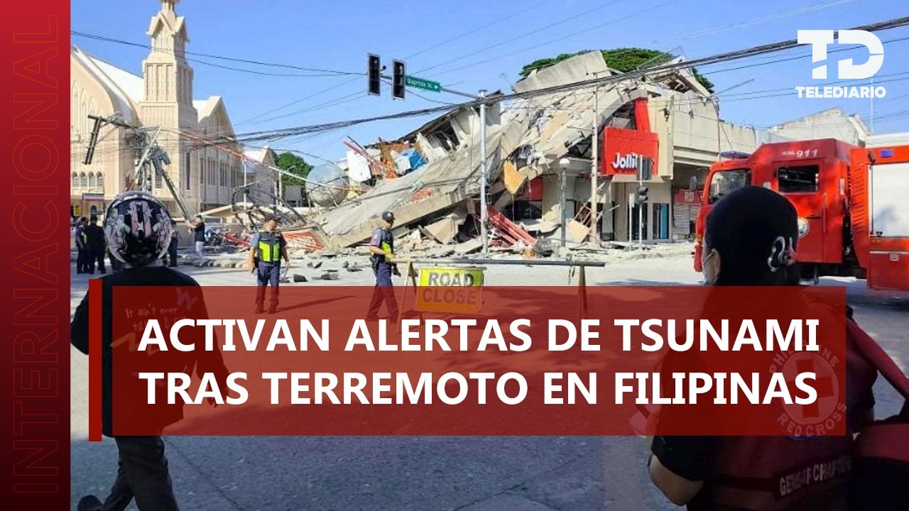 Sismo de magnitud 7.8 estremece el sur de Filipinas; reportan graves daños estructurales