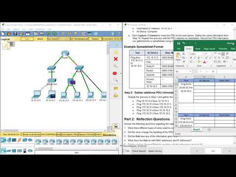 CCNA Packet Tracer-Identify MAC and IP Addresses 5.3.1.3 #UMB