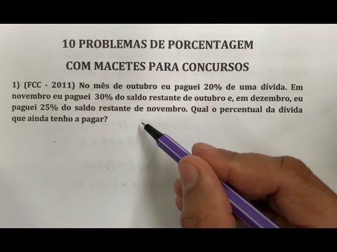 10 PROBLEMAS DE PORCENTAGEM COM MACETES - Prof . Robson Liers - Mathematicamente
