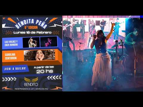 16.2.2026 CAROLINA CENTURION Amor En Zamba en vivo Bendita Peña Carnaval Marcos Paz Bs As HD