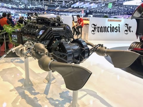 KOENIGSEGG REGERA 2015 ENGINE WITH AKRAPOVIC EXHAUST AND KOENIGSEGG DIRECT DRIVE SYSTEM