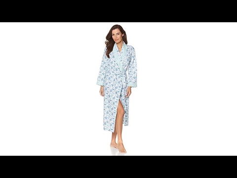 Cottage Collection 100% Cotton Eyelet Trim Robe