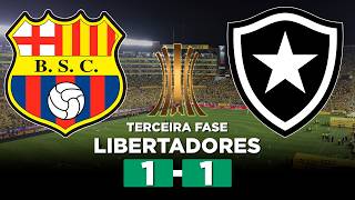 BOTAFOGO ARRANCA EMPATE E DECIDE EM CASA VAGA NA LIBERTADORES! BARCELONA DE GUAYAQUIL 1 x 1 BOTAFOGO