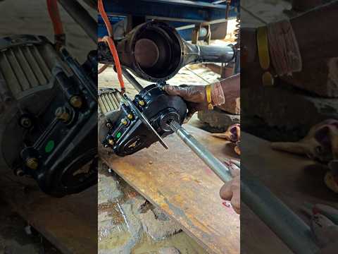 E-Rickshaw gearbox fitting #automobile #viral