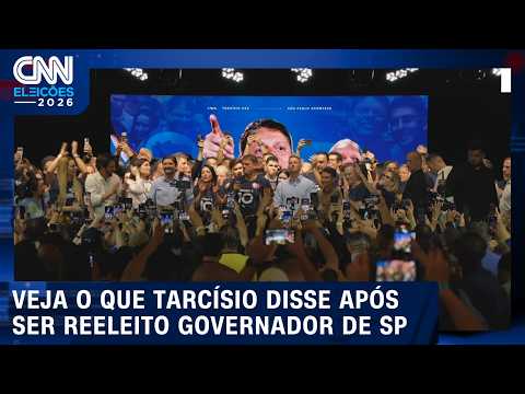 Tarcísio de Freitas discursa após ser reeleito em São Paulo; assista | CNN ELEIÇÕES
