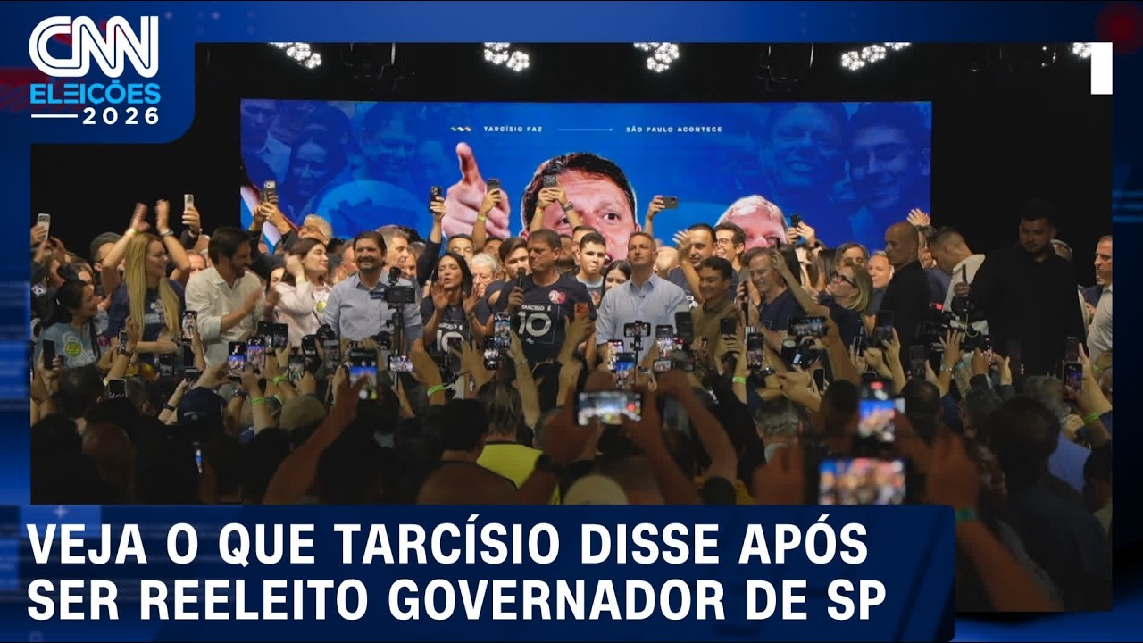Tarcísio de Freitas dá discurso após ser reeleito em São Paulo | CNN ELEIÇÕES