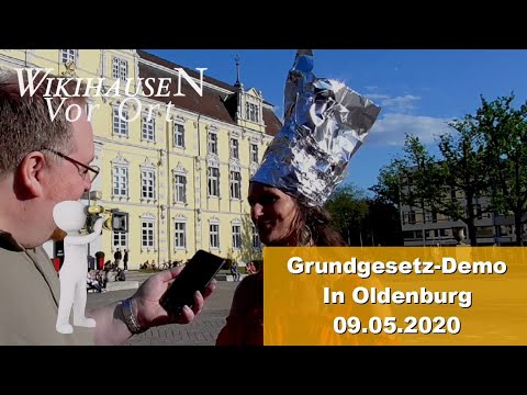 Grundgesetz-Demonstration in Oldenburg 09.05.2020. menschenwuerde-demo.de | Wikihausen vor Ort