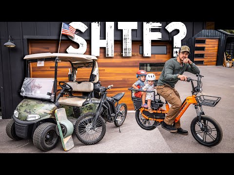 GRID DOWN VEHICLE / SHTF TRAVEL (Part 1) Golf Cart, E-Bike, Etc
