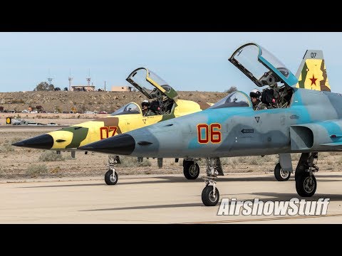 F-5 Aggressors vs. Helos Air to Air Demo - MCAS Yuma Airshow 2019