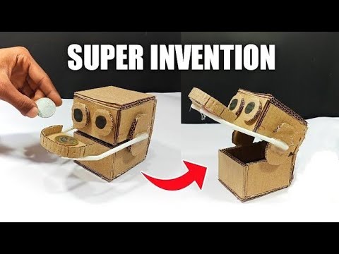 How To Make an Robot Piggy Bank with Cardboard Easy Invention