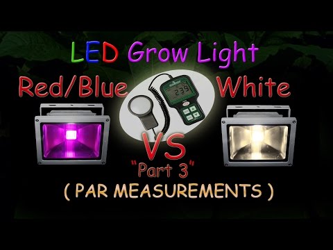 White LED vs Red/Blue LED Grow light PAR Measurements- "Part 3" 2016