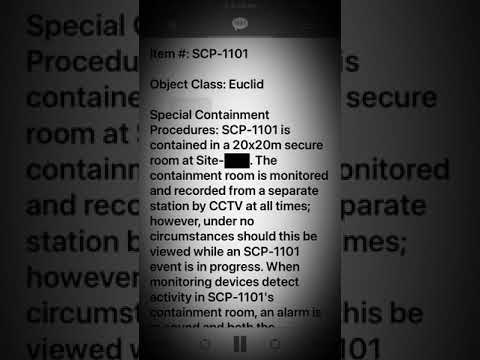 Scp 1101 An Interesting Topic