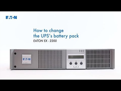 How to change the eaton ex 2200 upss battery pack