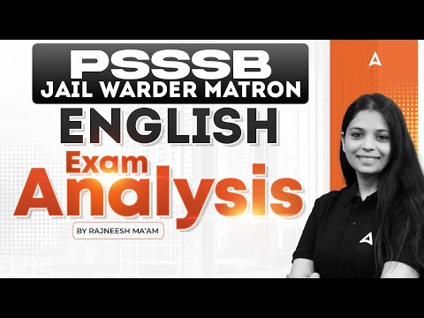 PSSSB Jail Warder & Matron English Exam Analysis | PSSSB English Exam Analysis | By Rajneesh Ma'am