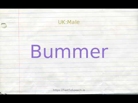 How to pronounce bummer