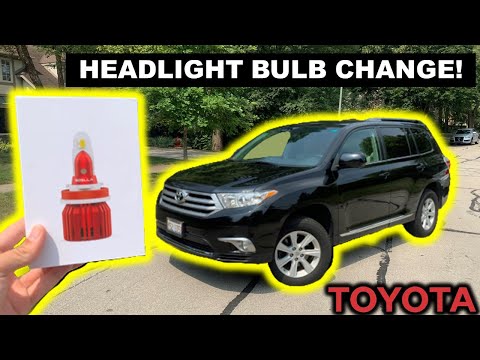 How to Change the Headlight Bulb on a 2011-2013 Toyota Highlander | Boslla LED Headlight Review