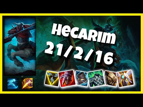 Hecarim vs Amumu BR Challenger JUNGLE (21/2/16) Gameplay Replay - Patch 10.24