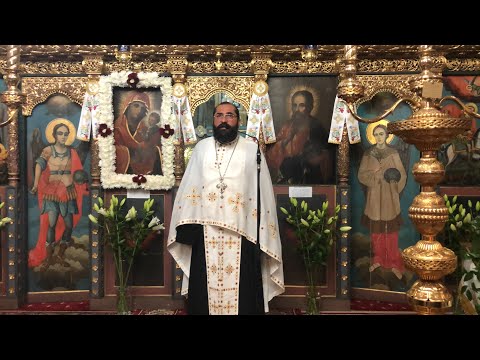 Părintele Protos. Ghelasie Iorga, Mănăstirea Nucet, predică la Slujba Prohodului Maicii Domnului