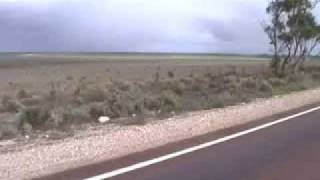 preview picture of video 'Driving across Australia What u see 100ks East Ceduna 28 4 09'