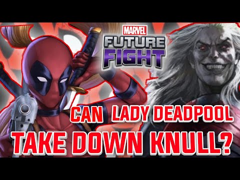 TESTING DEADPOOL HOLIDAY PARTY UNIFORM AGAINST KNULL STAGE 1 ( MARVEL FUTURE FIGHT)