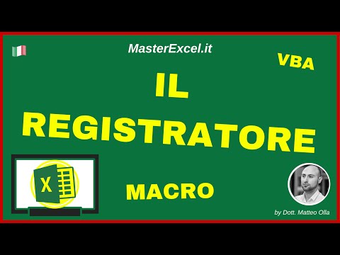 Lezione 1 in Anteprima del Corso VBA MasterClass di MasterExcel.it: il Registratore Macro di Excel