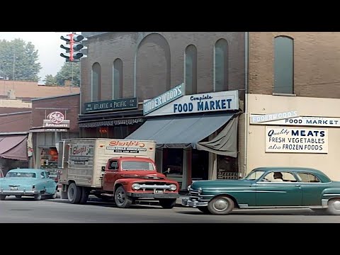 Lodi, Ohio 1950s in color [60fps, Remastered] w/ sound