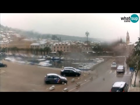 Vela Luka - snježna oluja na moru - 13.02.2021.