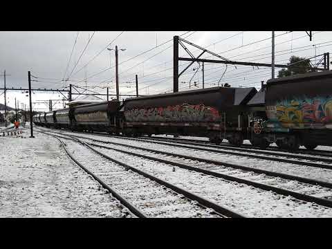 Pacific National coal wagon shunt in the snow, Lithgow NSW. 04th June 2019