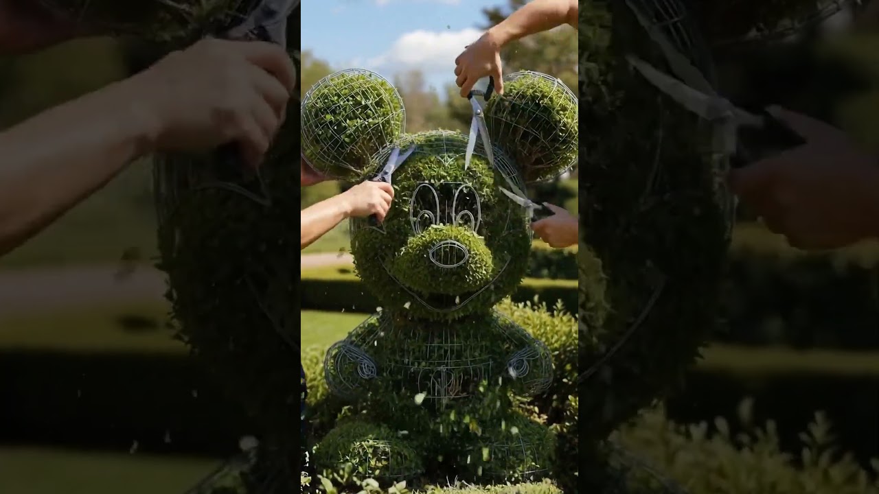 Growing a Giant Mickey Mouse Topiary! 🏰 From Wire Cage to Garden Art #diy