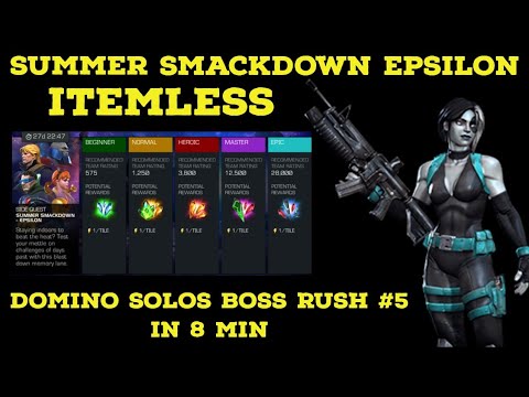 DOMINO SOLO SUMMER SMACKDOWN EPSILON BOSS RUSH #5 | MARVEL CONTEST OF CHAMPION |