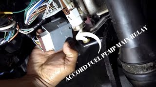 2000 ACCORD Fuel Pump Main Realy Location, Removal & Installation