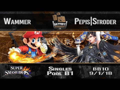 Battery Basement 10 - Wammer (Mario) Vs. Pepis|Stroder (Bayonetta, Luigi) - Pool B1