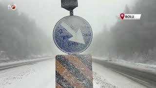 Bolu Dağı’nda Kar ve Sis Etkili Oluyor