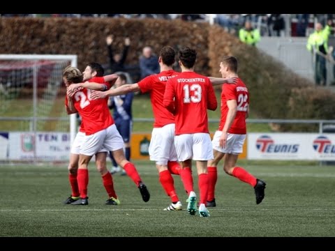 Jasper Veltkamp scoort met fantastisch afstandsschot de 1-0 voor Excelsior'31 tegen ON