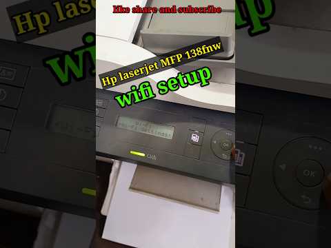 hp laserjet mfp 138fnw printer how to setup wifi #computer #laptop #printer #computerrepair