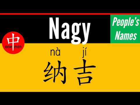 How to Say Your Name NAGY in Chinese?