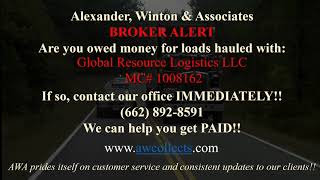 Broker Alert - Global Resource Logistics LLC - MC# 1008162