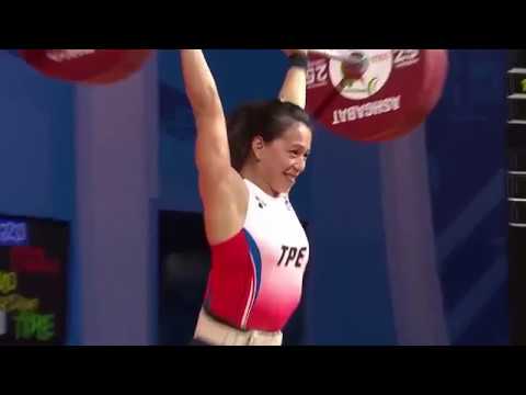 Kuo Hsing-Chun of Chinese Taipei tops the podium in Women's 59kg