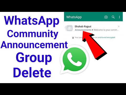how to delete whatsapp announcement group / whatsapp community group remove