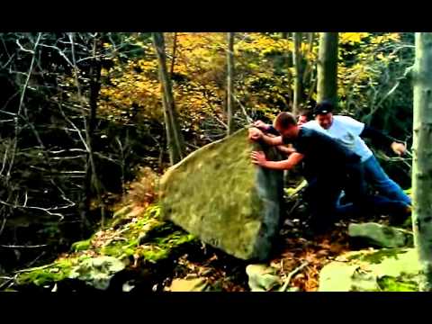 HUGE ROCK PUSHED OFF CLIFF